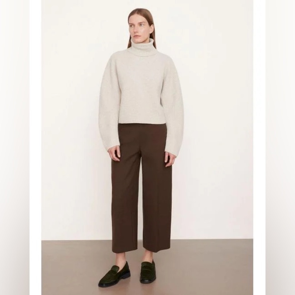 Vince Horizontal Rib Turtleneck Sweater (Cashmere + wool)